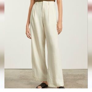 Everlane linen ivory Way High Pant NWT